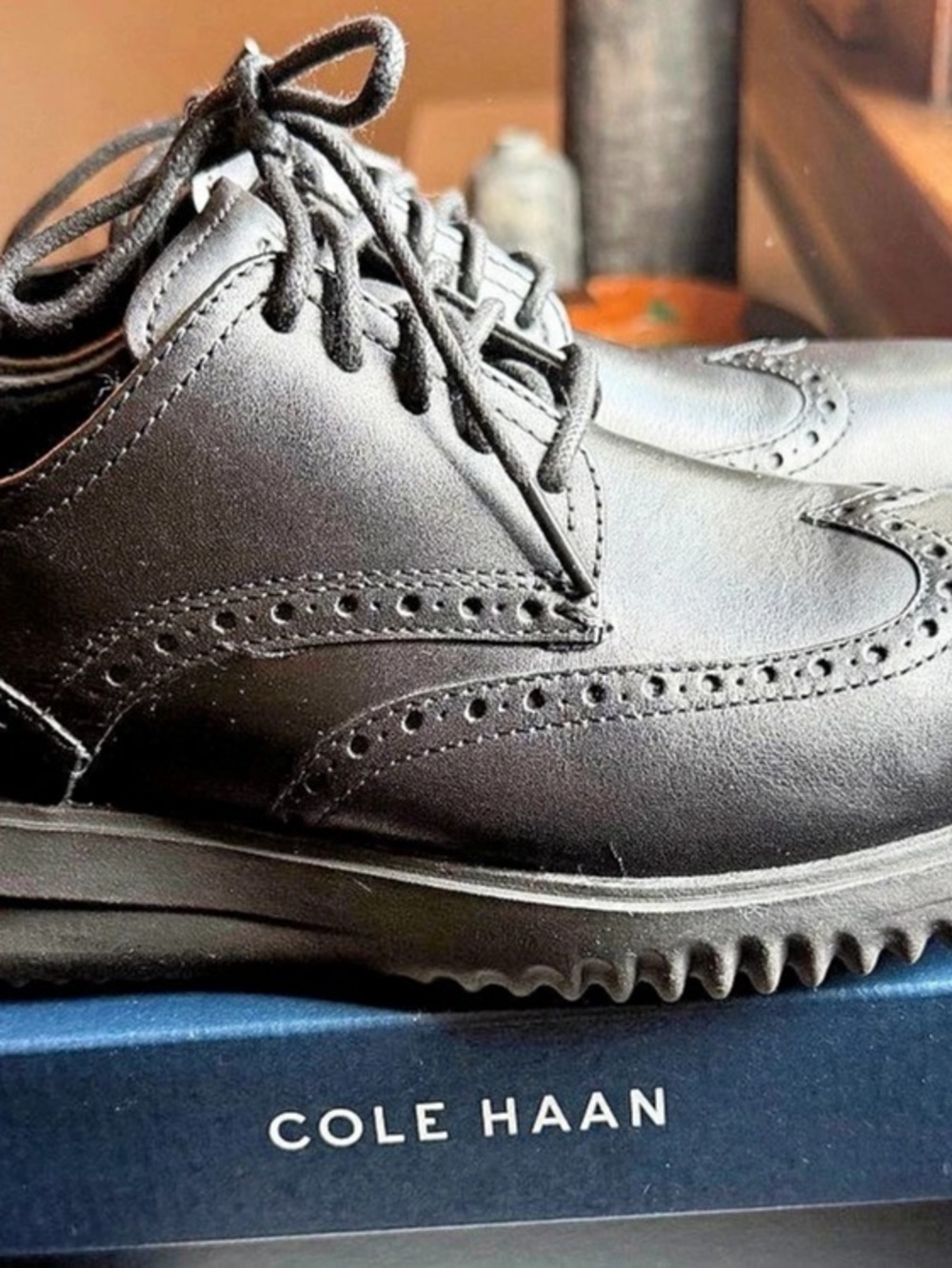 Cole Haan GRND+ Wingtip Oxford Wingtip Oxfords Black US 7 M